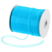 500 Yards 1/4 Inch Bright Blue Chiffon Ribbon Sheer Organza Ribbon
