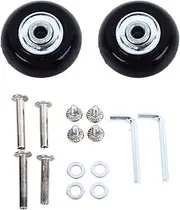 [Tuwei] Luggage Wheels, 2Pcs Mute Suitcase Replacement Wheels, Flexible 360 Spinner 40mm 50mm Case Wheels, Universal Rubber Swivel Trolley Casters, Bearings Repair Tools for Caster Board