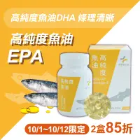 在飛比找台灣好農優惠-雙十限定85折【藥師健生活】EPA80高純度魚油 2盒(90