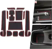 BIBIBO Non-Slip Rubber Mats Compatible With Suzuki Swift Sport/Hybrid 2017-2023, Armrest and Cup Holder Mats, Car Interior Decoration, Pack of 12