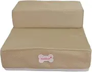 Breathable Pet Stairs - Double Layer Foldable Pet Stairs | Bed Dog Steps Stairs, Stairs Ladder, Pet Breathable Mesh Stairs, Washable and Removable Steps Covers for Injured Pets Small and Medium Dogs