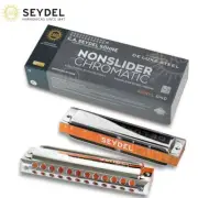 Seydel NONSLIDER Stainless Steel Key of C Chromatic Harmonica 54481C