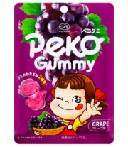 FUJIYA Peko Chan Grape Gummies Japanese Soft Fruit Candy (1.76 oz) Made in Japan
