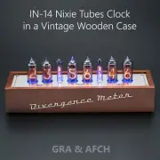 IN-14 Nixie Tube Clock in Wooden Case 12/24H Slot Machine FREE SHIPPING 3-5 Days