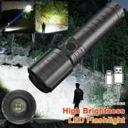 P50 High-Powered LED Flashlight Adjustable Focus Light Torch USB Rechargeable