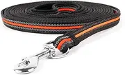 Pet Rope 3M/5M/10M Pet Dog Chain Leash Products Accessories Nylon Anti-Skid Outdoor Training Pet Lead Belt Soft Padded Handle Dog Leash Pet Traction Rope (Color : Orange-Black, Size : L-5m)