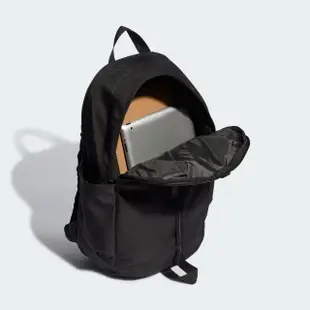 【adidas 愛迪達】後背包 運動包 書包 旅行包 登山 三葉草 BACKPACK 黑 IM1138