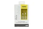 PUDNEY Stereo Audio 3.5mm to 3.5mm Cable - 3m - White PVC