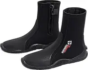 Skyone Neoprene Dive Boots Men Women, Surf Booties Scuba Diving Boots 5MM, Wetsuit Booties Scuba Shoes with Anti-Slip Premium Rubber Sole for Sailing Snorkeling Boating