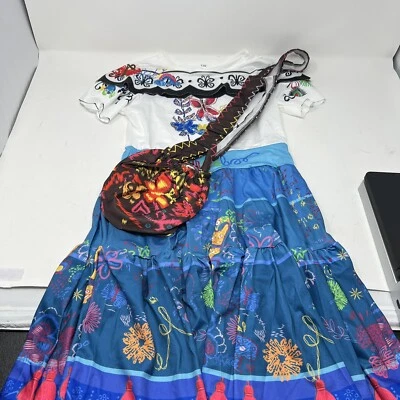 Size 120 Comisoc Encanto Mirabel Dress Girls Madrigal Isabella Costume Princess