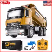 RC Dump Truck Toy, 10CH Remote Control Dump Truck for Boys, Heavy Duty Metal ...