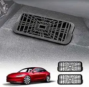 X-CAR Backseat Rear Under Seat Air Conditioning Outlet Vent Cover for Tesla Model 3 Highland 2023-2025 Flow Grille Protector Set of 2