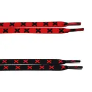 "Banned" Flat Laces for Air AJ Jordan 1 OG Low Bloodline Bred Chicago Black Toe