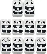 OHPHCALL Holiday Stationery 10pcs Multi-Function Panda Erasers Classroom Rewards Bright Decor