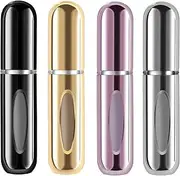 [Yamadura] Portable Mini Refillable Perfume Atomizer Bottle Spray, Scent Pump Case for Travel (5ml, 4 Pack) 4