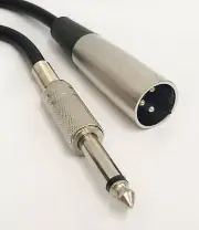 15ft XLR 3-Pin Male to 1/4" Mono Plug Shielded Microphone Mic Audio Cable Cord