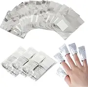 300Pcs Nail Foils Soak Off, Nail Polish Remover with Cotton Pad, Non Acetone for Home