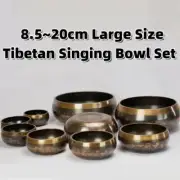 Tibetan Singing Bowl Set 8.5~20CM Size Optional Scripture Bowl Meditation Yoga