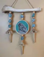 North American Lynx wall hanging - Aventurine Stone - Art By Heather Leanne