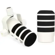 Rode PodMic Cardioid Dynamic Broadcast Microphone with Pop Filter - White