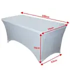 6FT 1.8m Tablecloths Rectangular Spandex Stretch Wedding Party Table Cover