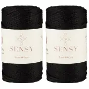 3mm Black Polyester Rope 131 Yards Polypropylene Macrame Crochet Bag Cord
