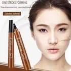 AU 4-fork Eyebrow Pen Brown Nib Natural Eyebrow Shader Make Up Tools (Light Brow