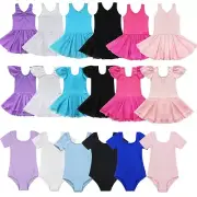 Girls Ballet Leotard Kids Dance Dress Ballerina Tutu Skirt Gymnastics Dancewear