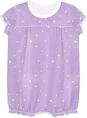 [miaozhen] Baby Romper For Girls Ruffle Sleeve Bubble Romper Cotton Infant Outfit 9M Childish Star Purple Peach Gradient ropa de nina de 5 a?os en oferta, Childish Star Purple Peach Gradient