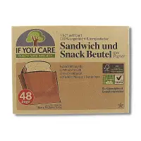 在飛比找樂天市場購物網優惠-IF YOU CARE 點心袋 48入 紙袋 三明治袋 食物