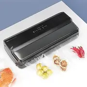 Vacuum Sealer Machine, Food Sealer Machine 80KPA Fully Automatic 8-IN-1 Food Saver for Dry/Moist Mode with Build-in Cutter&Storage, Air Suction Hose, Digital Countdown, Bag Roll, One Roll Vacuum Bags