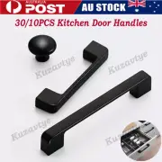 30/10PCS Kitchen Cabinet Door Handles Matt Black Drawer Knobs Cupboard Pulls Bar