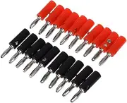 Snblzhef 20Pcs Silver Plated Connector Audio Banana Speaker Plug