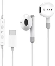 USB Type C Earphones Wired Earbuds Built-in Mic & Volume Control Headset Compatible with Phone 16/15 Pro Max Plus, Pad Pro, Galaxy S23/S22/S21/S20, Note10/20, A53/A54 USB C Devices.
