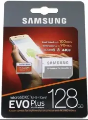SAMSUNG EVO Plus 128GB MicroSD Micro Flash Memory Card w/ SD Adapter