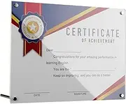 Sewroro Diploma Frame Acrylic Photo Frame Certificate Holder Wall Display Office Home Decor