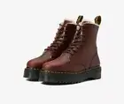 DR. MARTENS Jadon Abruzzo Faux Fur Lined Lug Sole Combat Boot, size 9. EU 41