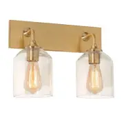 AFX WMMV1511MB William 2 Light 15"W Vanity Light - Brass