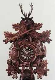 Hones 8 Day Dead Hunter Cuckoo Clock Black Forest Germany