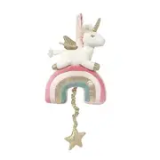 Unicorn and Rainbow Soft Plush Musical Toy -12”, Nursery Mobile, Infant Toys,