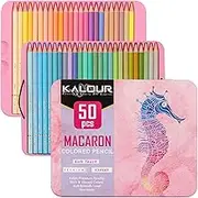 50 Macaron Coloured Pencils.Suitable for Adults, Kids and Coloring Books.Artist Sketching Drawing Pencils Art Craft Supplies. Colouring Pencils Set Adults Kids Beginners