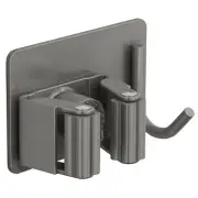 Stainless Steel Mop Clip Holder with Hanging Hook Broom Wall Mount Bracket Ba...