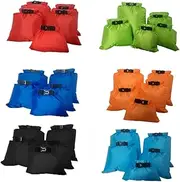 [OHPHCALL] 5Pcs Dry Bag Multifunctional Storage Pouches for Camping Boating Kayaking Rafting Red Durable Sealed for Outdoor Adventures