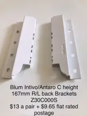 Blum Tandembox Intivo/Antaro C Height 167mm L/R Back Brackets