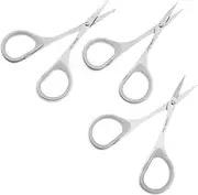 3pcs Makeup Scissors Facial Hair Trimmer Facial Trimmer Beard Grooming Scissors Eyebrow Trimmer Hair Trimming Shears Kit Mustache Trimmer Scissors Barbershop Stainless Steel