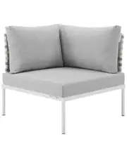 Modway Harmony Sunbrella Basket Weave Outdoor Patio Aluminum Corner Chair