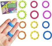 AYNKH Pack of 12 Finger Spinning Rings, Children's Fidget Toys Sensory Rings, Fun Gadgets for Children ADHD Classroom