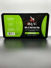 Gel-X Soft Gel Tips NeVi Natural Coffin XXL Box of Tips 360 Gel-X Tips
