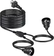 Y Extension Lead Cable 3 Pin Plug to 2 Sockets 3M Garden Cord Two Ways Splitter 1 to 2 Outlet Male Female Australian Outdoor 3200W