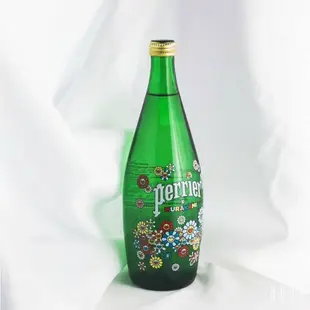 【PERRIER X TAKASHI MURAKAMI】村上隆 法國 沛綠雅 氣泡天然礦泉水 750ML 玻璃瓶 聯名